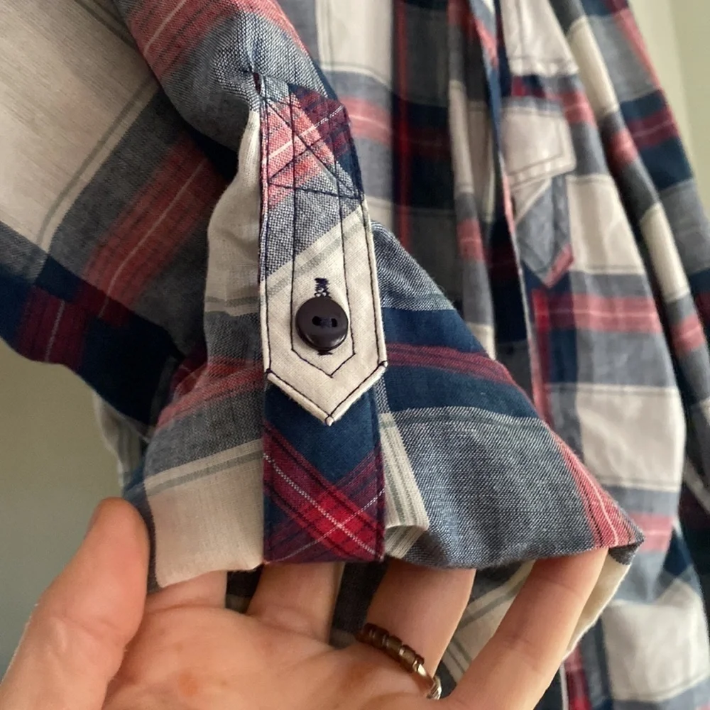 JanSport light weight plaid shirt size large
